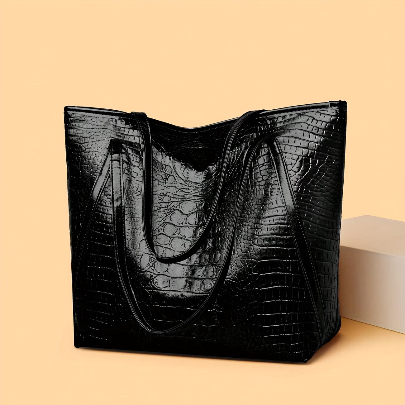 Large Crocodile Print Bag